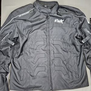 HWK Motorcycle Adventure Touring Jacket Mens 2XL Black Full Zip Pockets